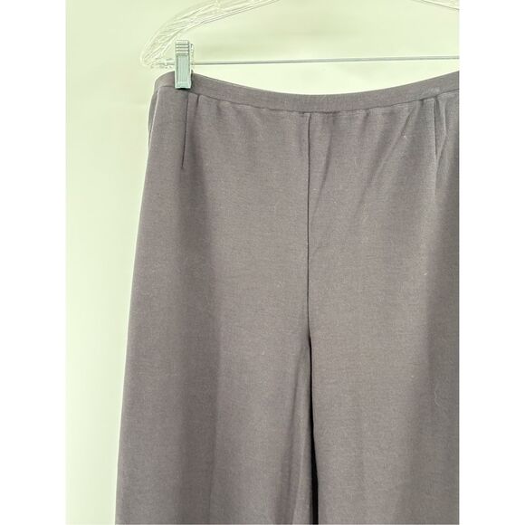 Eileen Fisher Crepe Pants Wide Leg Crop Women Size XXL Gray Stretchy High Rise - Picture 3 of 10